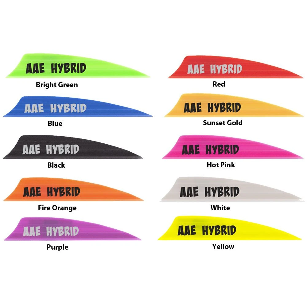 AAE 2.0 Hybrid Shield 100 Pack Archery Vanes