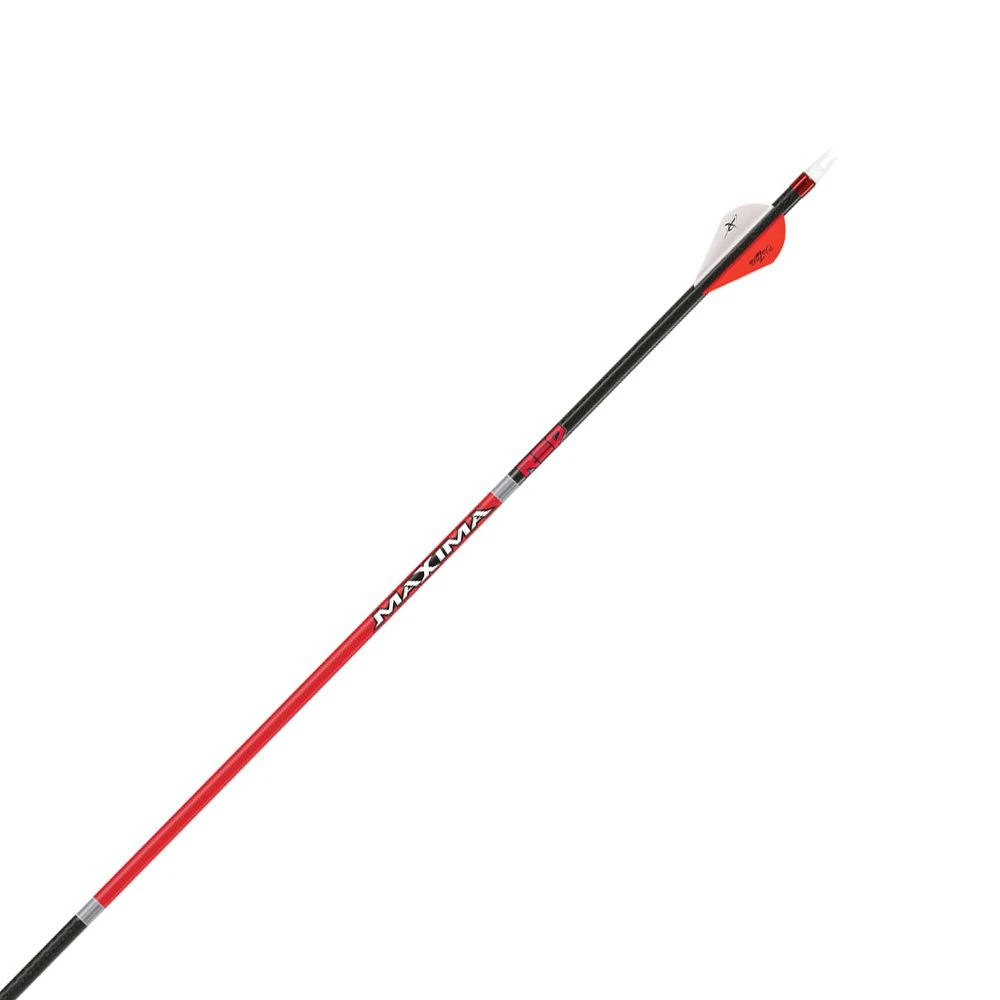 Carbon Express Maxima Red Half Dozen Fletched Arrows With Blazer Vanes