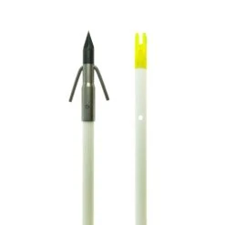 Muzzy Classic White Fish Arrow Carp Point, Nock And Bottle Slide Installed